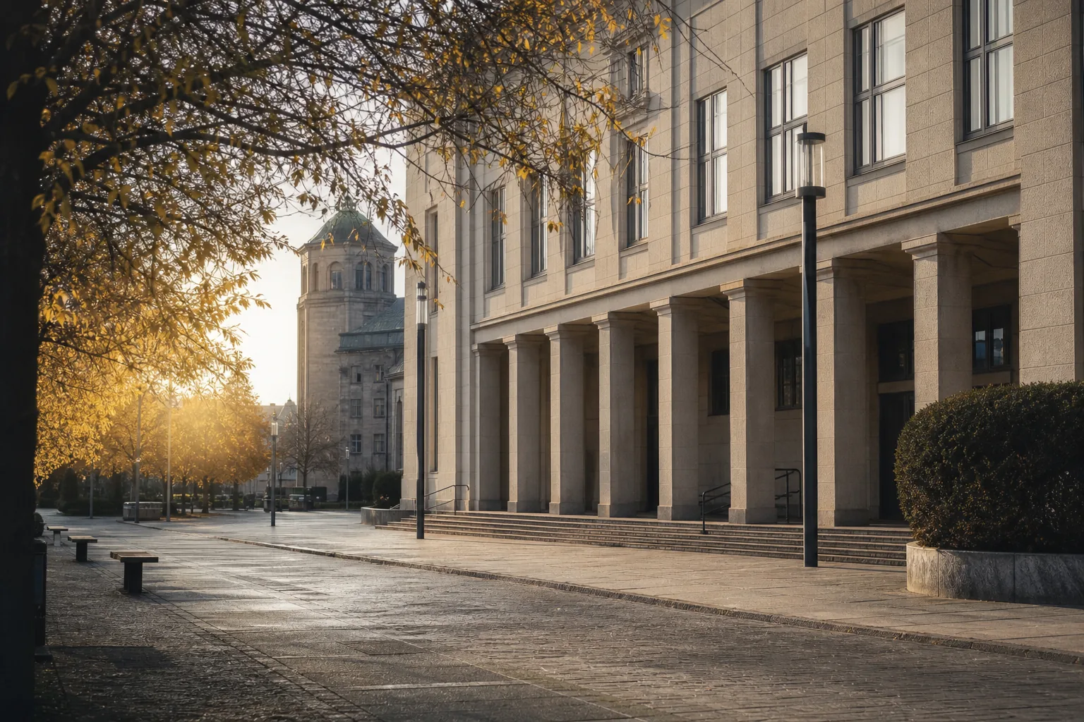 Symbolbild: Eine ruhige Stadtszene in Oslo steht für die erwartete Bekanntgabe des Friedensnobelpreises.