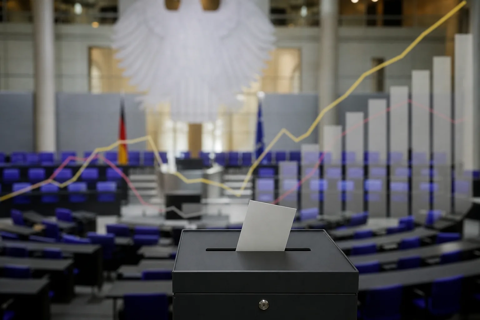 Symbolbild: Steigende Umfragewerte setzen die Parteienlandschaft unter Druck.