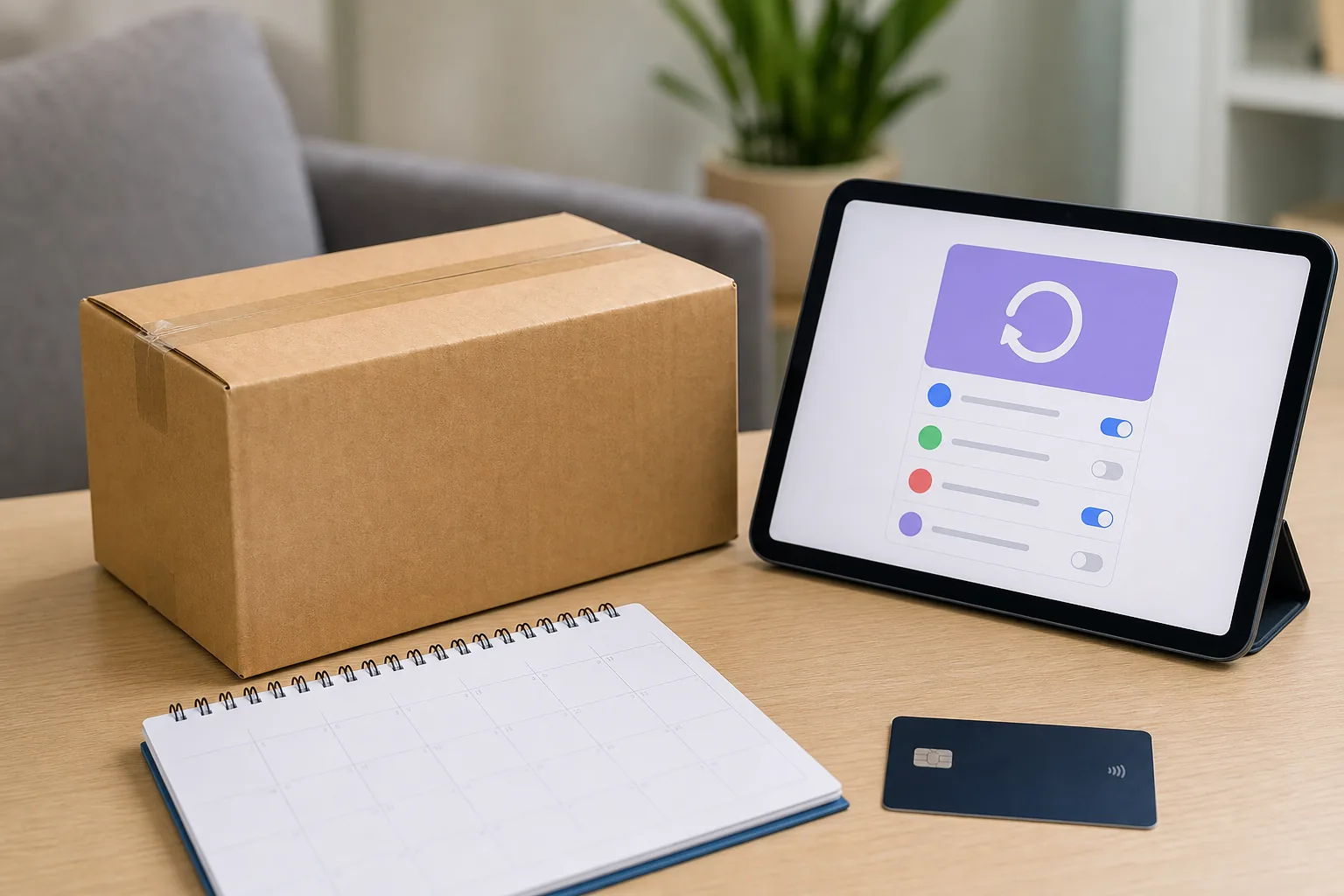 Symbolbild: Ein digitales Abo und ein Paket stehen für Online-Mitgliedschaften und Preisänderungen.