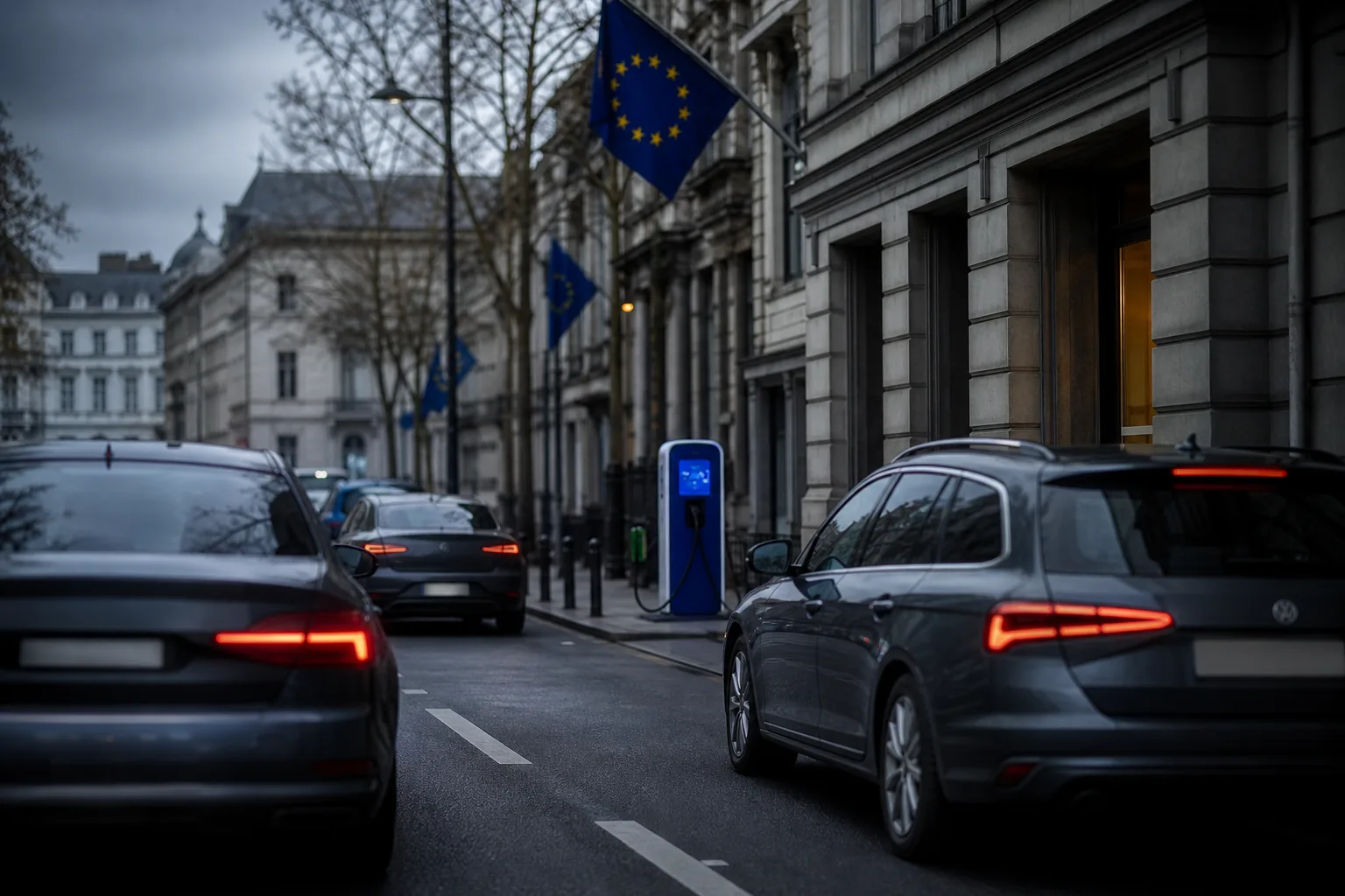 Symbolbild: Die EU ringt um die künftigen Regeln für neue Autos mit Verbrennungsmotor und Elektroantrieb.