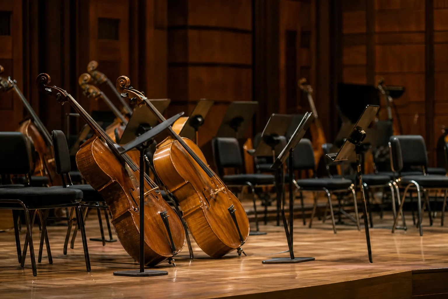 Symbolbild: Ein leerer Konzertsaal steht für ein klassisches Orchesterprogramm mit großem Repertoire.