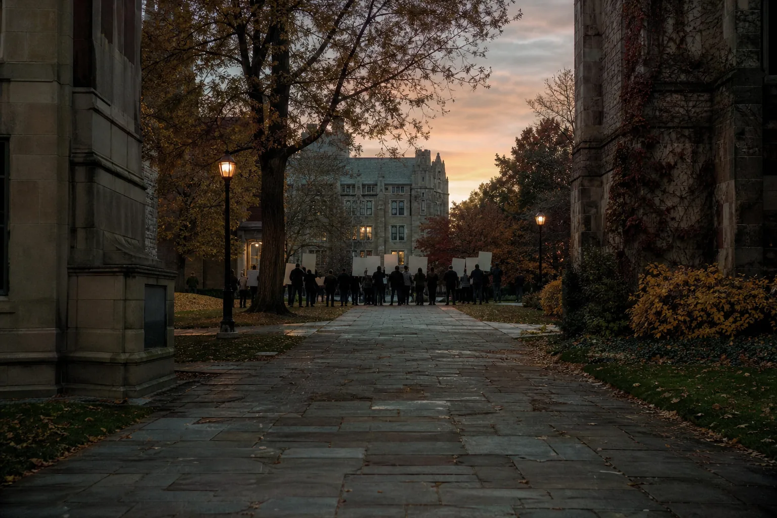 Symbolbild: Proteststimmung auf einem US-Universitätscampus nach Vorwürfen sexualisierter Gewalt.