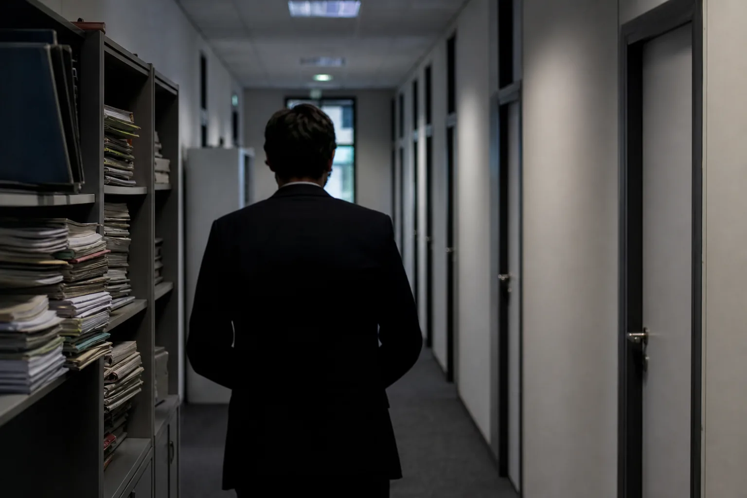 Symbolbild: Ein Regierungsflur steht für die Ermittlungen im Umfeld des Bundesnachrichtendienstes.