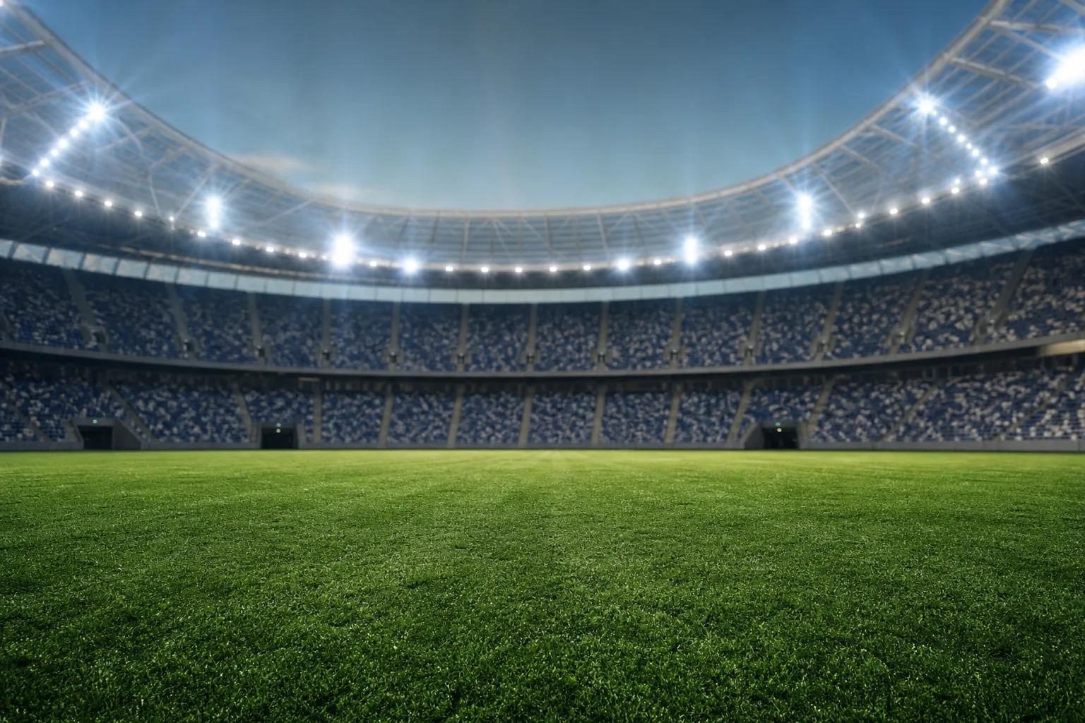 Symbolbild: Ein Fußballstadion unter Flutlicht steht für Herthas starken Lauf in der 2. Bundesliga.