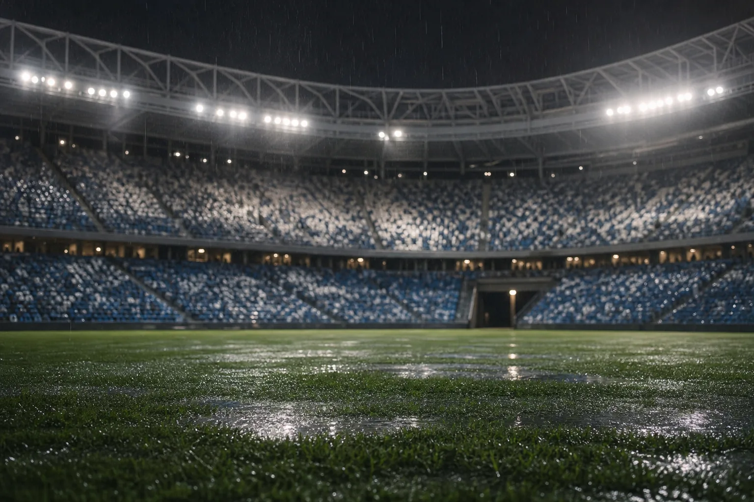 Symbolbild: Ein nächtliches Fußballstadion steht für die angespannte Lage nach Hoffenheims Niederlage gegen Besiktas.