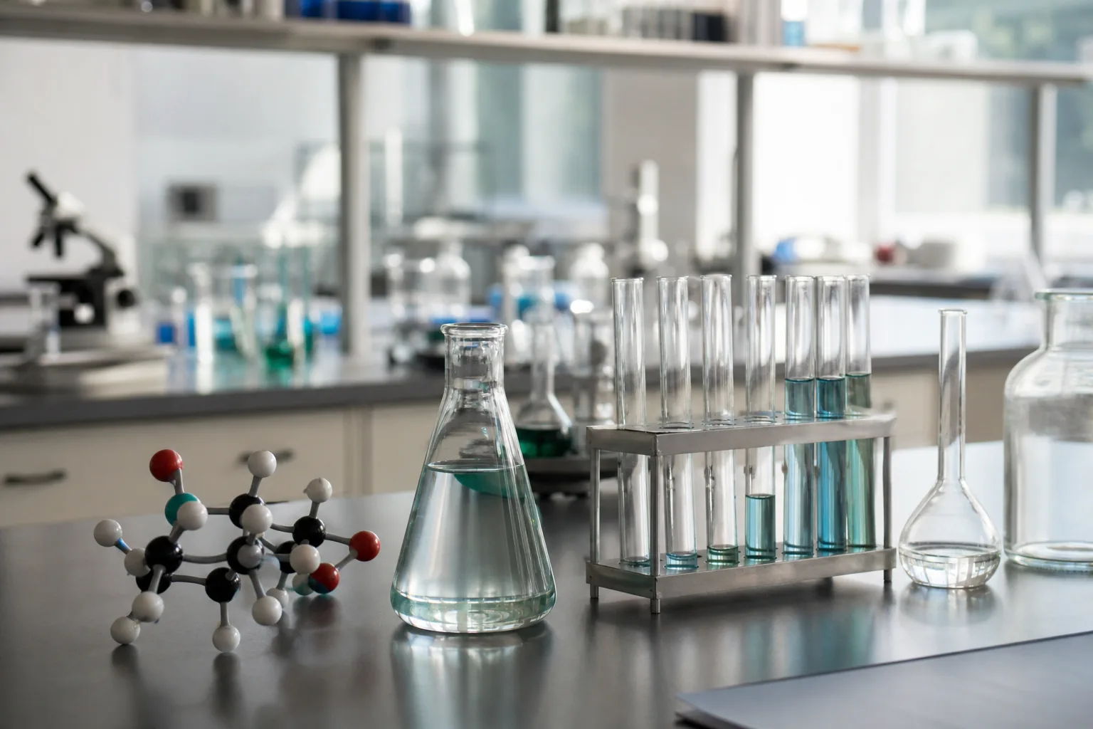 Symbolbild: Ein Laboraufbau steht für die Forschung, die mit dem Chemie-Nobelpreis gewürdigt wird.