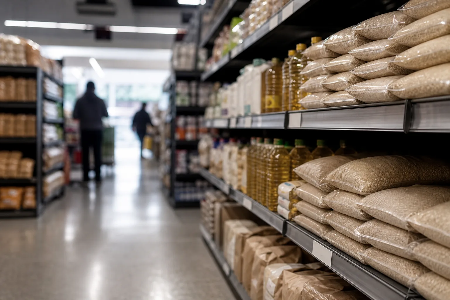 Symbolbild: Grundnahrungsmittel im Supermarkt stehen im Mittelpunkt der Debatte über staatliche Preisgrenzen.