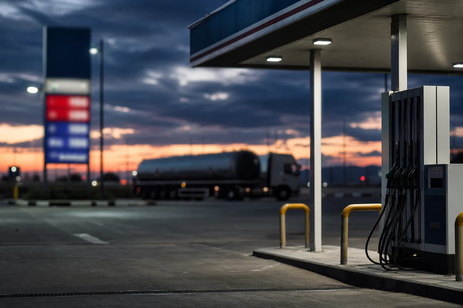 Symbolbild: Eine Tankstelle steht für die anhaltende Debatte über hohe Kraftstoffpreise.