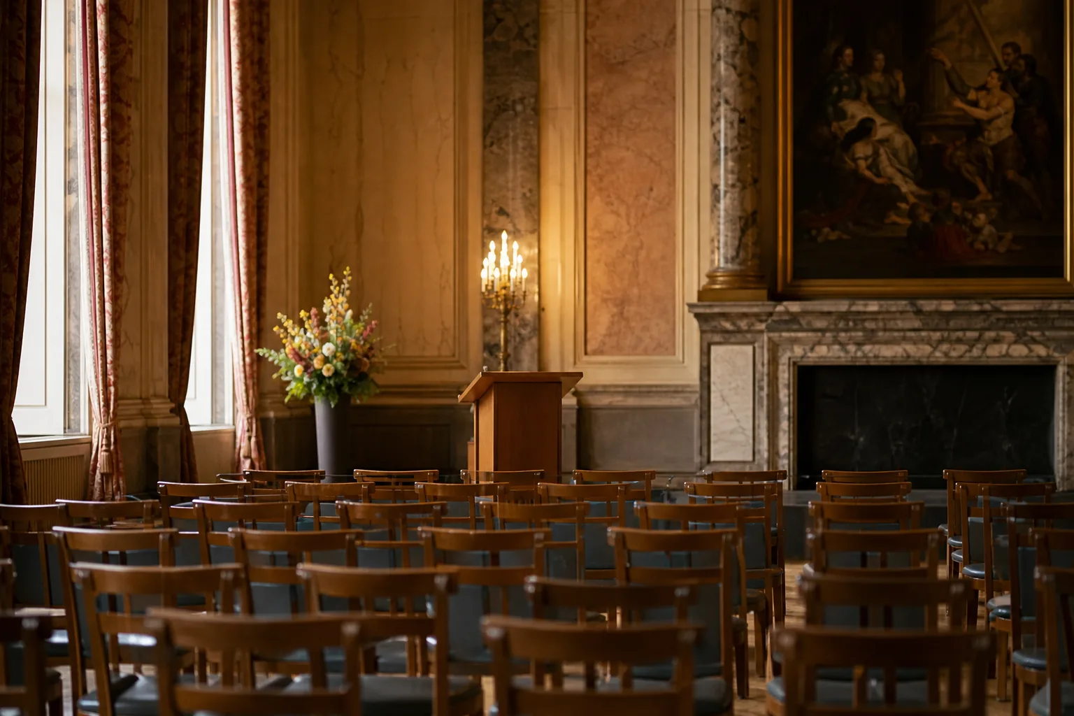 Symbolbild: Ein festlicher Saal steht für die Verleihung eines Kulturpreises.