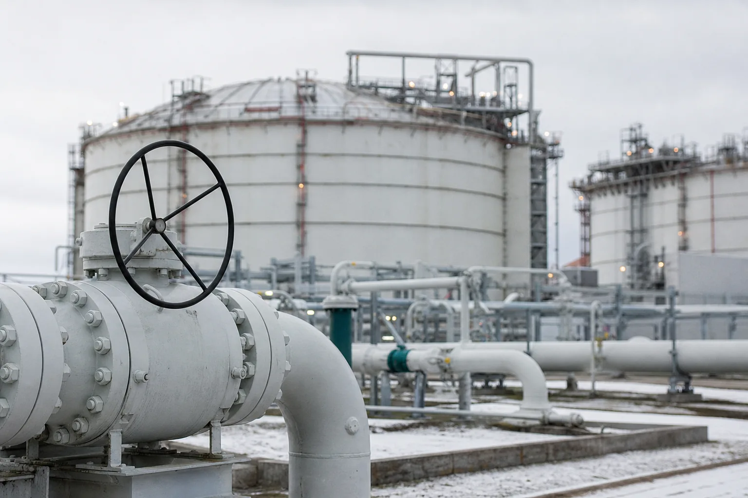 Symbolbild: Gasspeicher und Leitungen stehen für die Debatte über zusätzliche Energiereserven.
