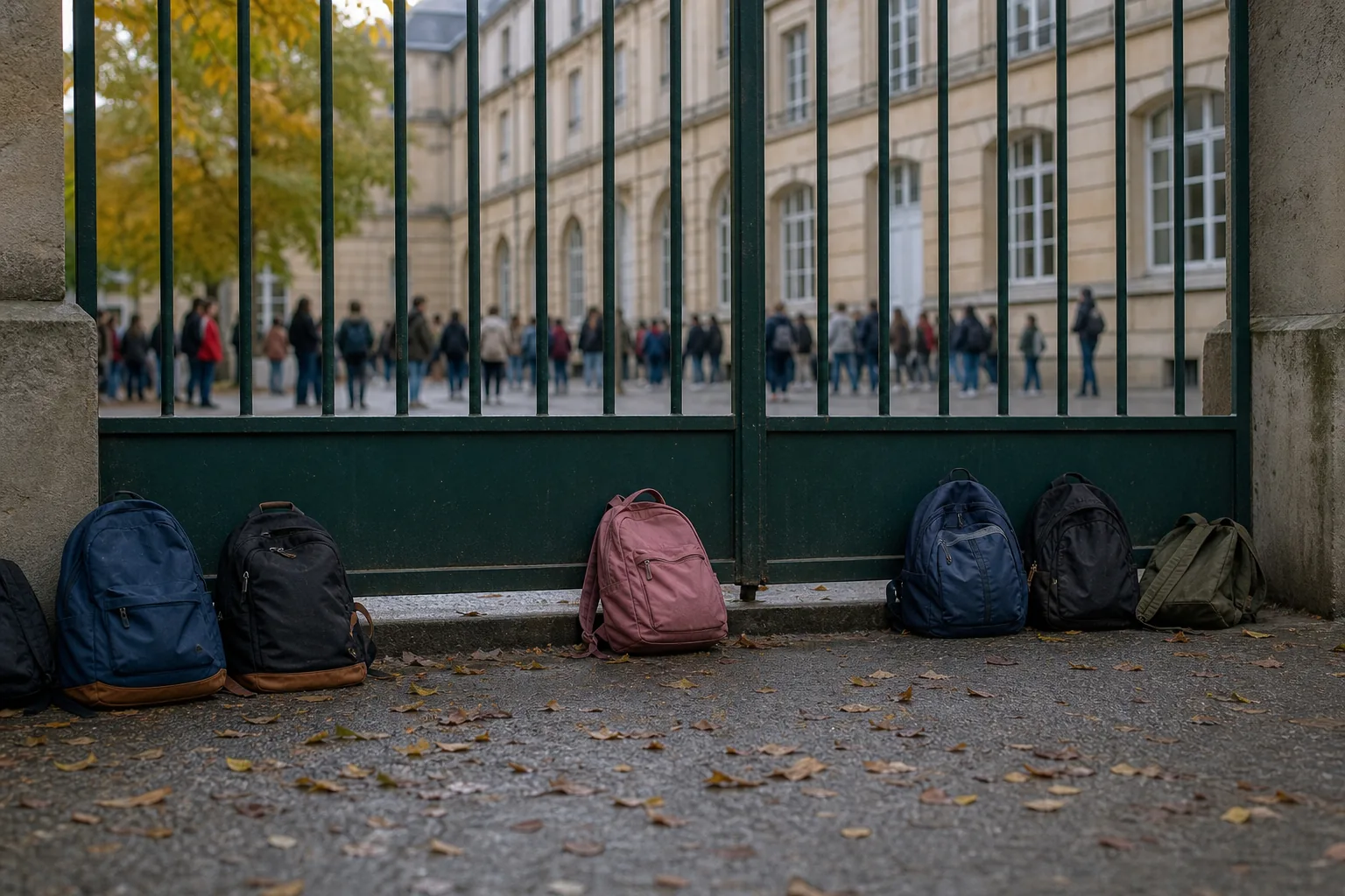 Symbolbild: Vor vielen Schulen in Frankreich stehen Proteste für bessere Lernbedingungen im Mittelpunkt.