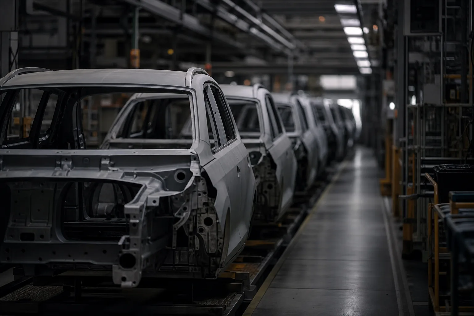 Symbolbild: Eine Autofabrik steht für die angespannte Lage der deutschen Automobilindustrie.