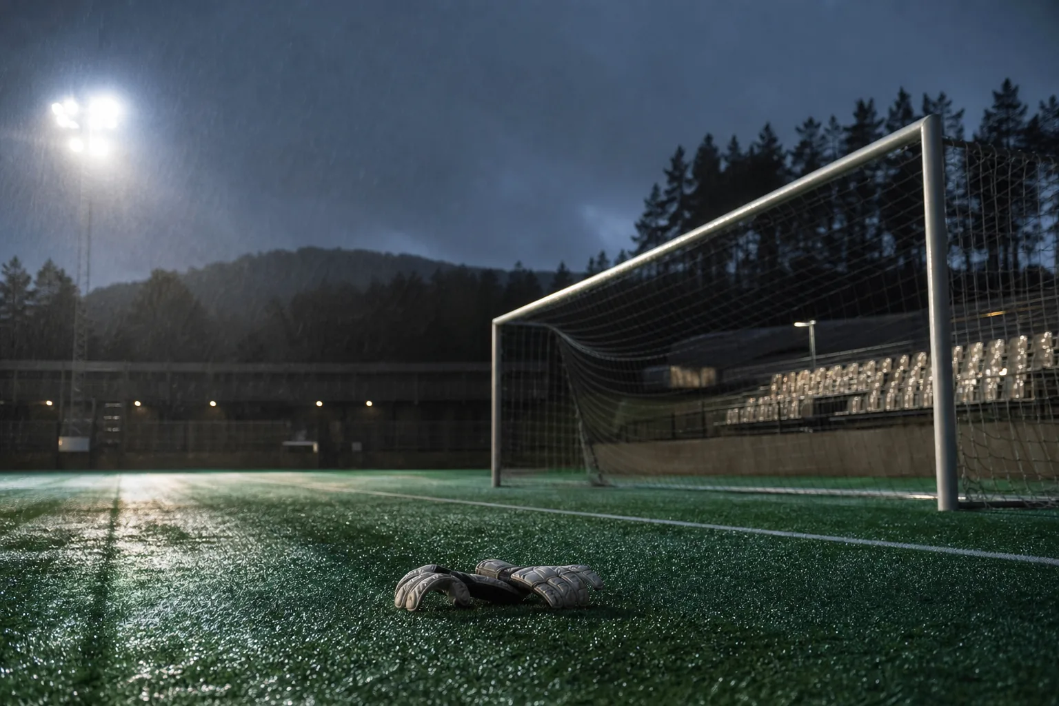 Symbolbild: Ein leeres Fußballtor steht für die offene Torwartfrage beim FC Bayern.