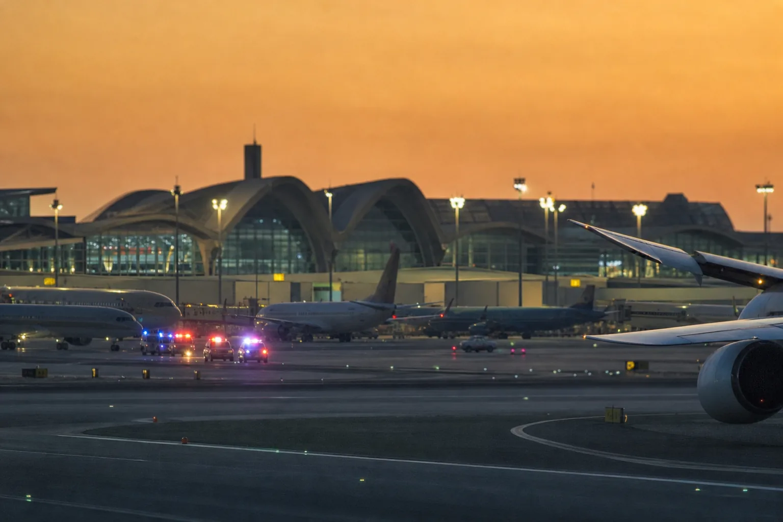 Symbolbild: Ein Flughafen im Nahen Osten nach einem Sicherheitsvorfall.