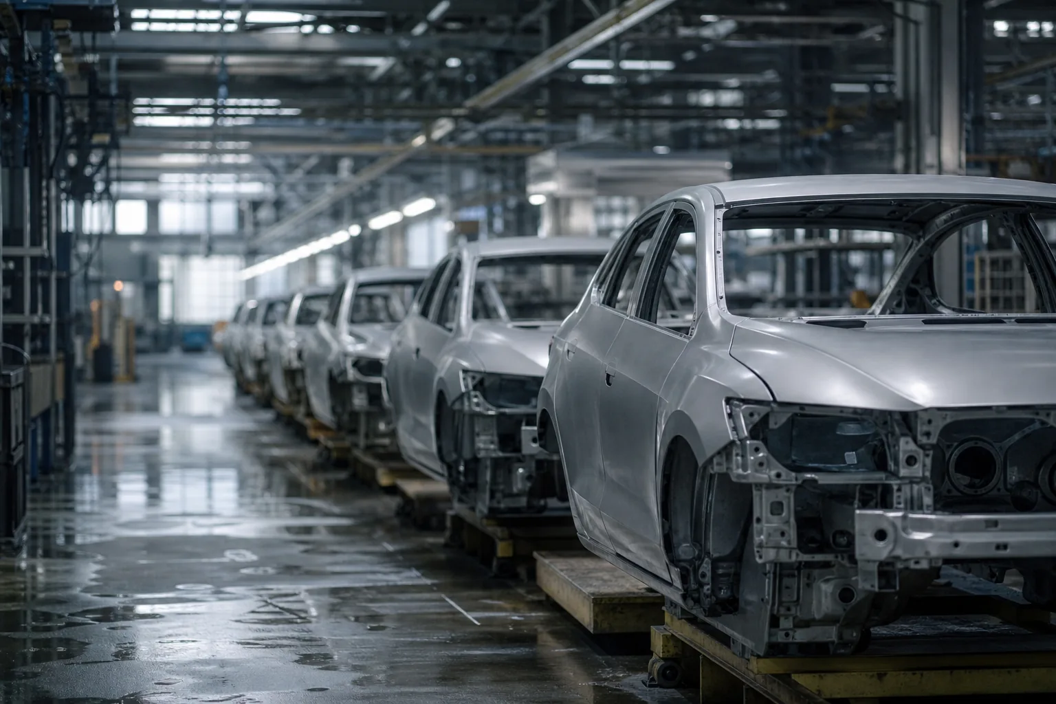 Symbolbild: Eine Autofabrik steht für den wachsenden Kostendruck in der Branche.