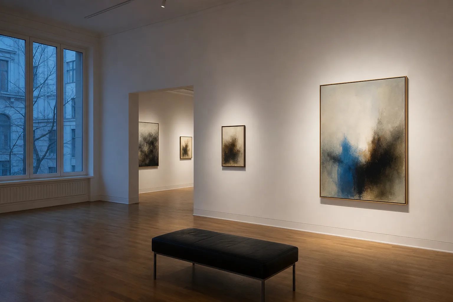 Symbolbild: Eine leere Ausstellungssituation steht für die angespannte Lage vieler Galerien.